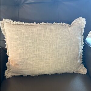 Linden Cream Fringe Pillow